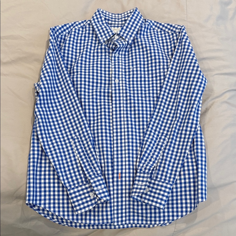 Crewcuts Blue and White Checkered Men's Shirt
